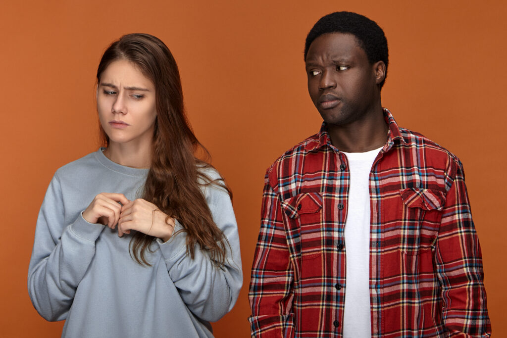 The Love Central - Frustrated European 20 year old girl feeling nervous because of The Love Central -