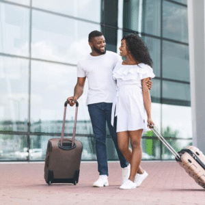 The Love Central - Couple with traveling bags