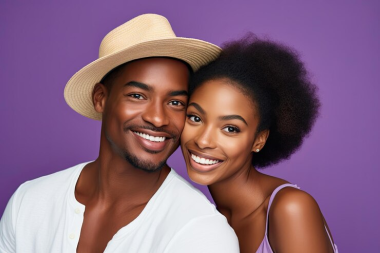 An AI generated image of a beautiful couple