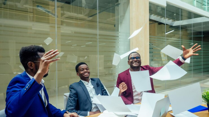 Friends in aboard meeting