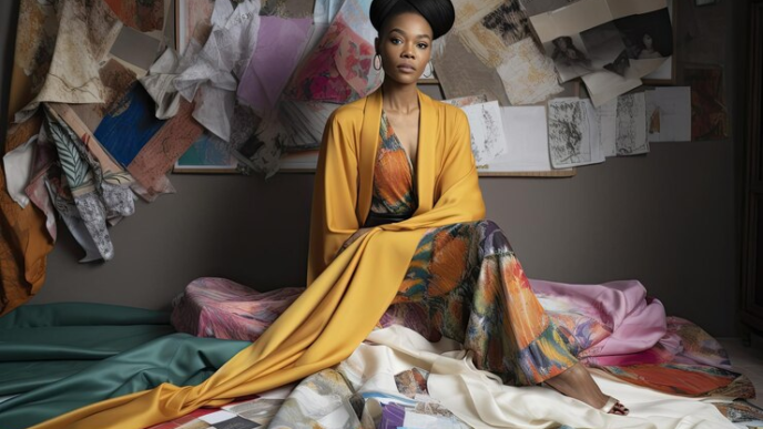 A fashion designer and model