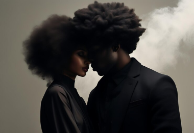 AI generated image of a cozy couple