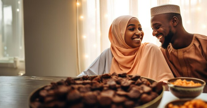 A cute muslim couple