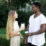 The Love Central - Couple staring deamily at each other.