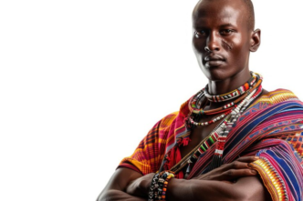 An African man dressed in his cultural attire.
