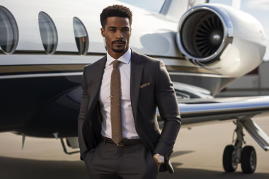 A handsome commercial air pilot