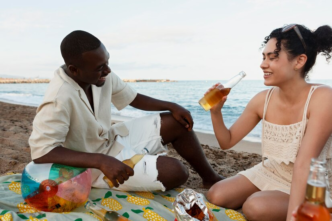 Couple on a summer date