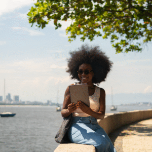 The Love Central - front-view-woman-reading-tablet The Love Central -