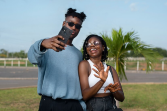 Friends taking a selfie