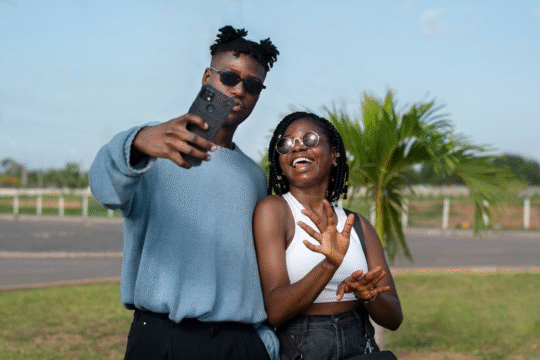 Friends taking a selfie