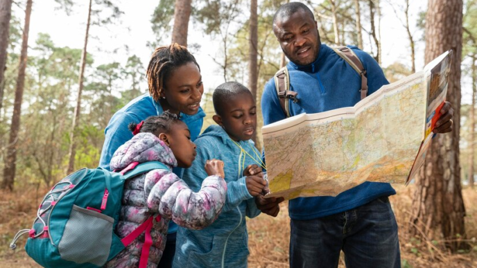 A family searching for a hidden gem