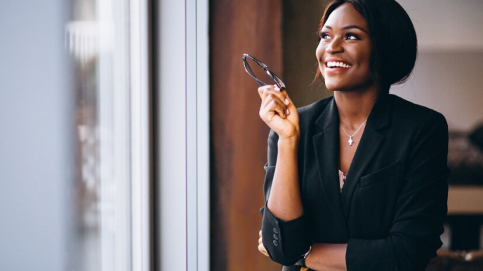 A beautiful African female entrepreneur