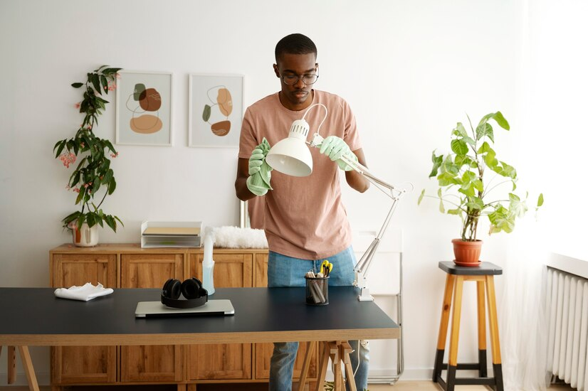 The Love Central - How to Create an African Feng Shui Home: A Step-by-Step Guide A guy cleaning his living space