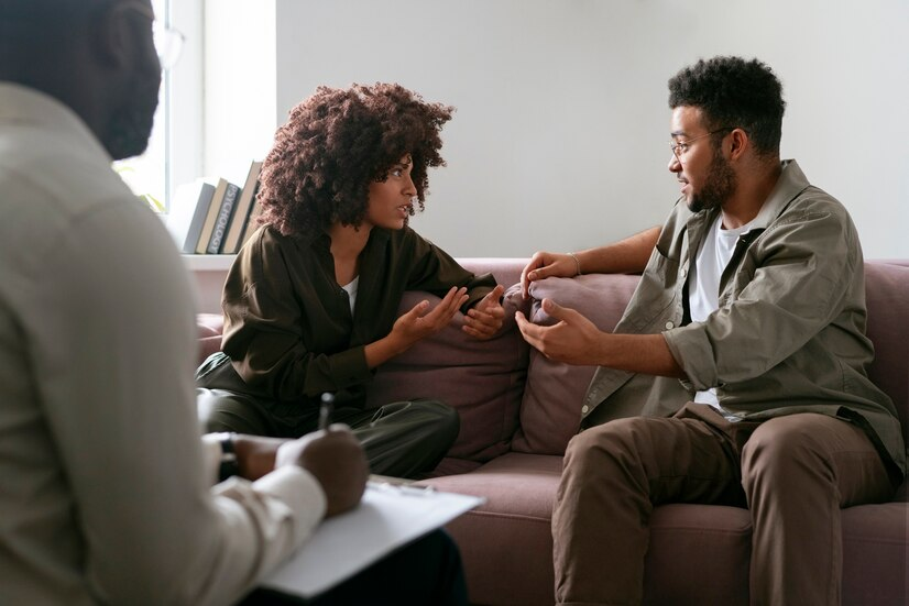 The Love Central - Ghosting After Sex: Is Poor Sexual Health the Unspoken Reason? The Love Central - Couple at a therapy session