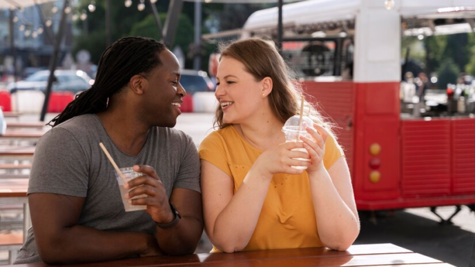 loved up cute couple