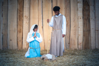 Nativity play scene