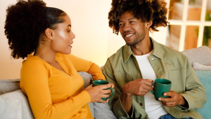 Couple in a conversation