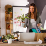 The Love Central - An employee setting up her office