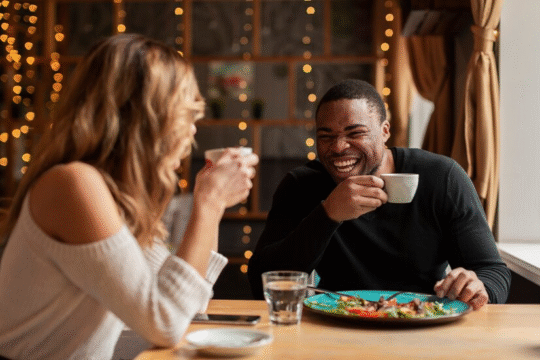 Couple on a coffee date