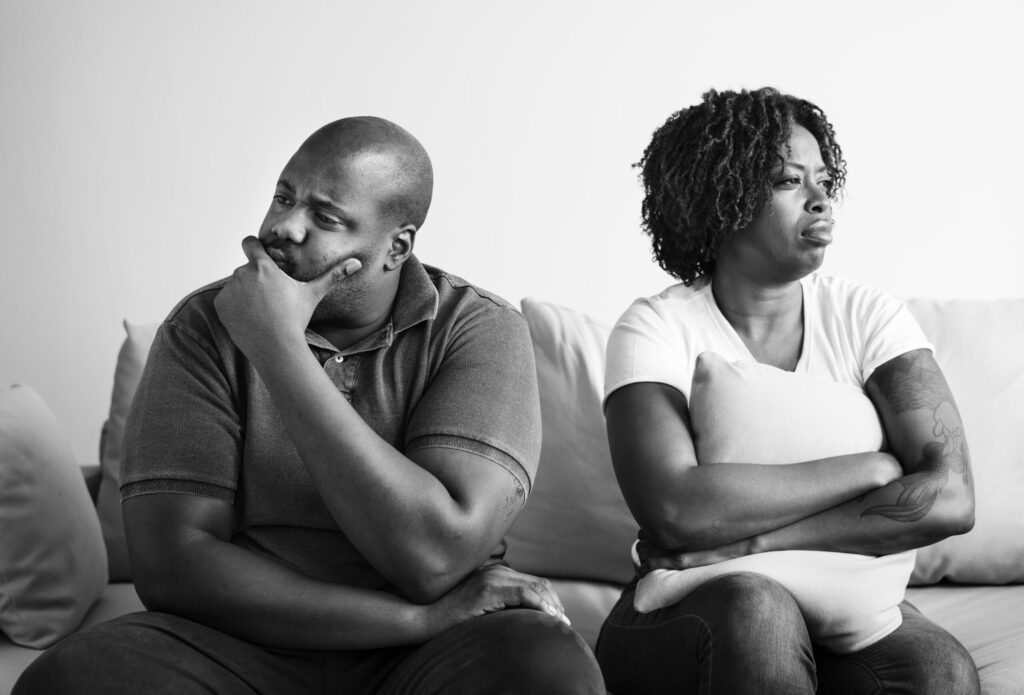 The Love Central - Black couple having an argument The Love Central -