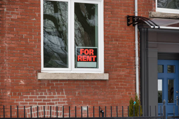 The Love Central - A for rent sign in the window of a House The Love Central - House for rent